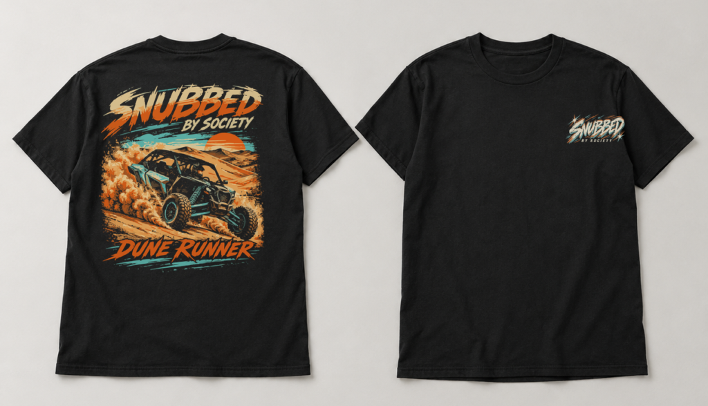Snubbed by Society Dune Runner Tee — Sand / Rust / Teal
